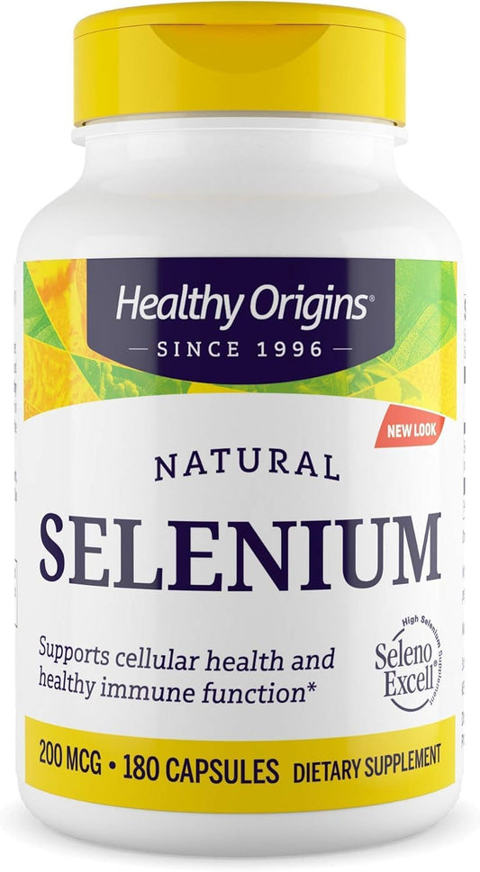 Healthy Origins Selenium 200 mcg | SelenoExcell, Fermented, Non-GMO
