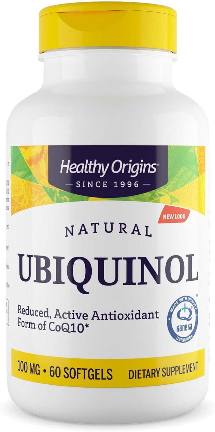 Healthy Origins Ubiquinol 100 mg – Kaneka QH, Non-GMO, Gluten Free, 60 Softgels