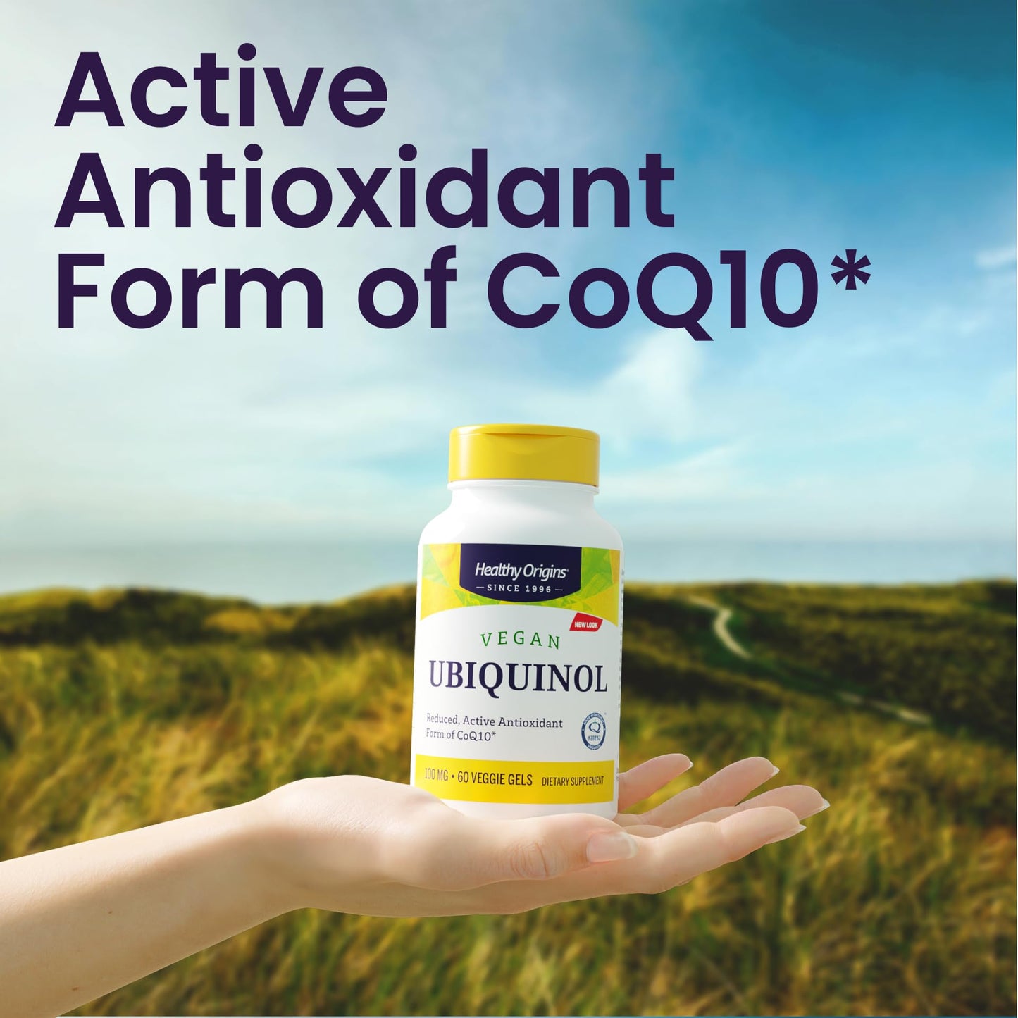 Healthy Origins Vegan Ubiquinol 100 mg | Kaneka CoQ10 – Gluten-Free