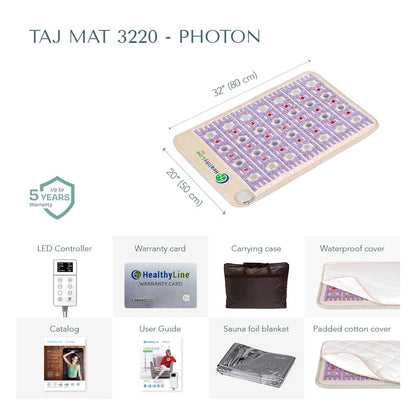 HealthyLine TAJ Far Infrared Heating Pad – 32x20 in Crystal Gemstone Mat