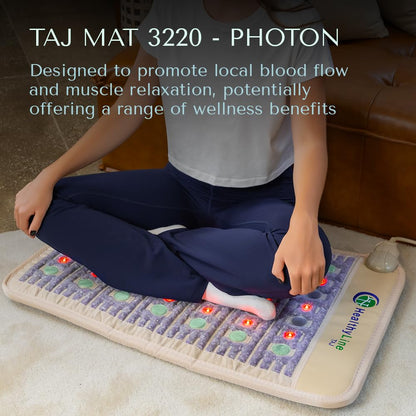 HealthyLine TAJ Far Infrared Heating Pad – 32x20 in Crystal Gemstone Mat