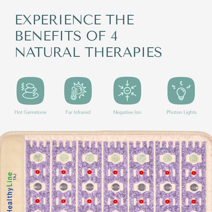 HealthyLine TAJ Far Infrared Heating Pad – 32x20 in Crystal Gemstone Mat
