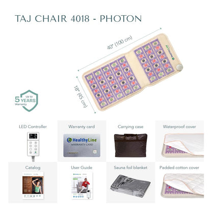 HealthyLine TAJ Far Infrared Heating Pad with Natural Gemstones – 40x18 Inches