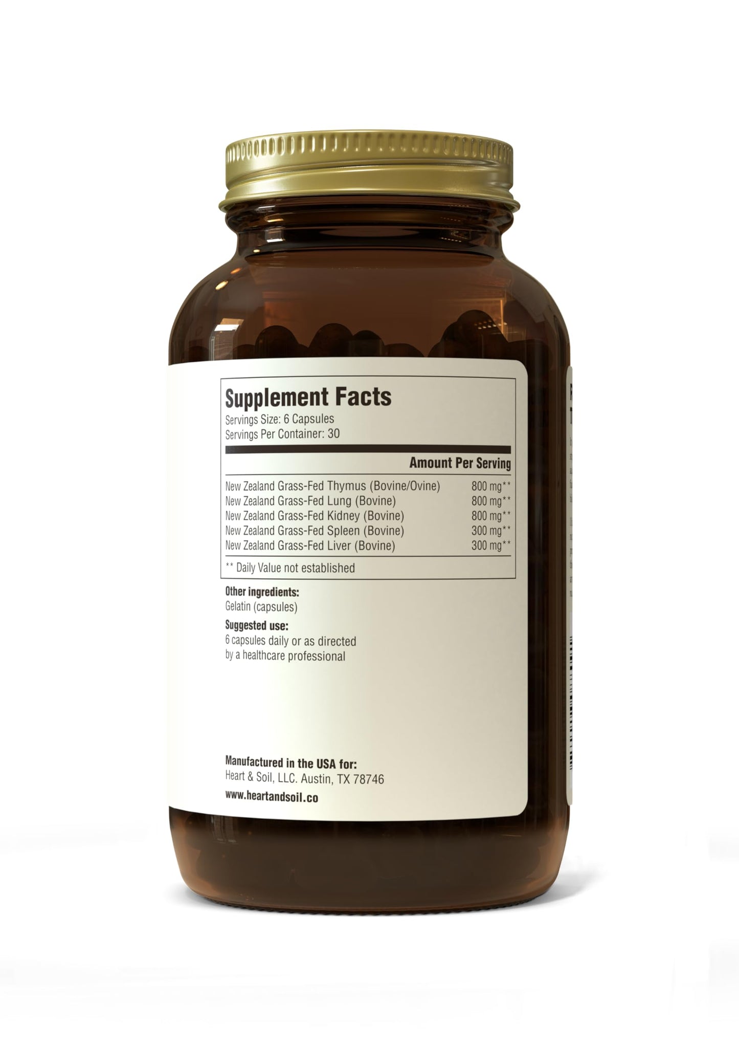Heart & Soil Histamine & Immune Support – 3000mg DAO Enzyme (180 Capsules)