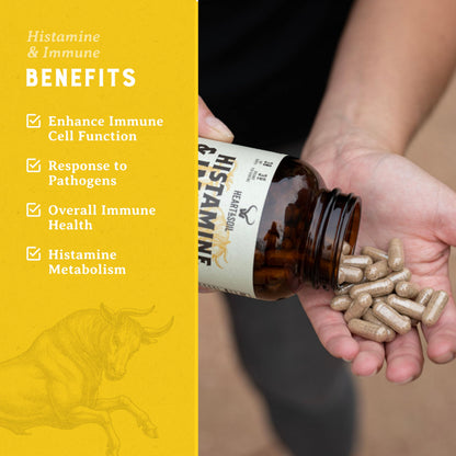 Heart & Soil Histamine & Immune Support – 3000mg DAO Enzyme (180 Capsules)