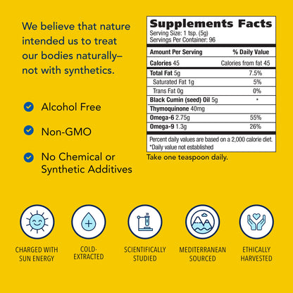 North American Herb & Spice Black Seed Oil 16 oz - Cardiovascular, Digestive & Immune Support - Non-GMO - 96 Servings