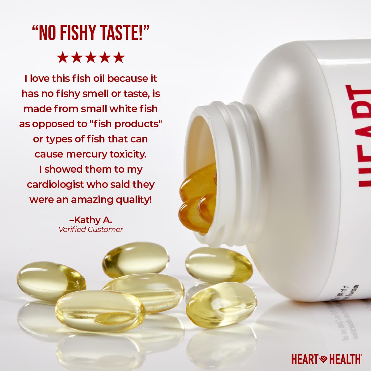 Heart Health Essential Omega-3 Fish Oil with Vitamin E – High EPA & DHA (60 Servings) | Gluten-Free & Non-GMO