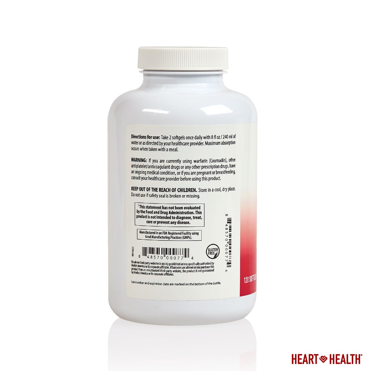 Heart Health Essential Omega-3 Fish Oil with Vitamin E – High EPA & DHA (60 Servings) | Gluten-Free & Non-GMO