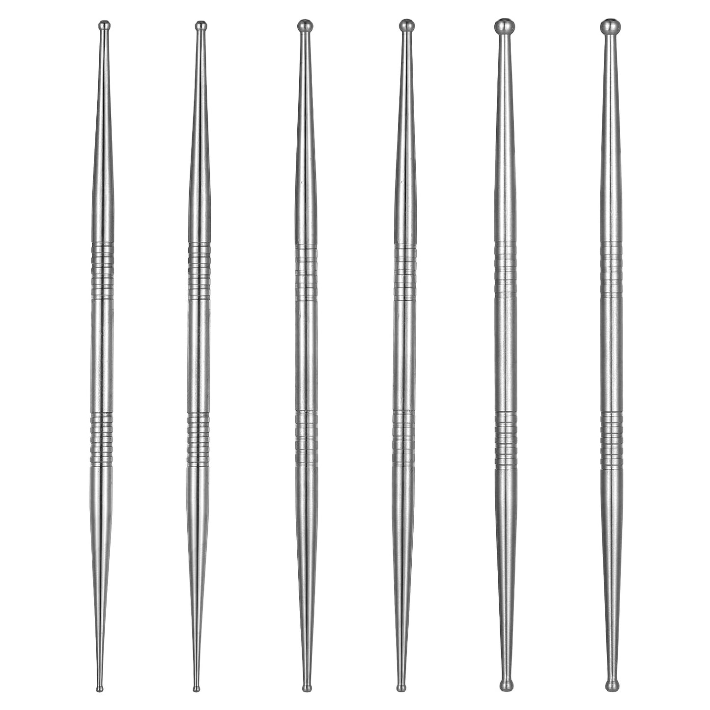Heclia Facial Reflexology Massager - Stainless Steel Acupuncture Pen (6Pcs)