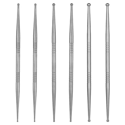 Heclia Facial Reflexology Massager - Stainless Steel Acupuncture Pen (6Pcs)