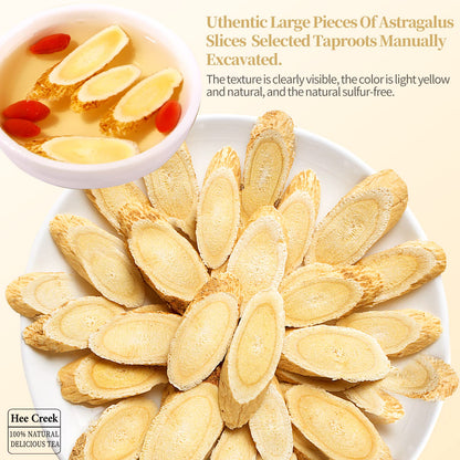 Hee Creek Astragalus Root Sliced Huang Qi – Top Grade 7oz/200g (Sulfur Free)