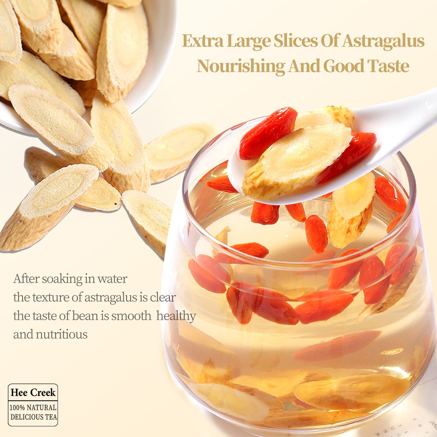 Hee Creek Astragalus Root Sliced Huang Qi – Top Grade 7oz/200g (Sulfur Free)