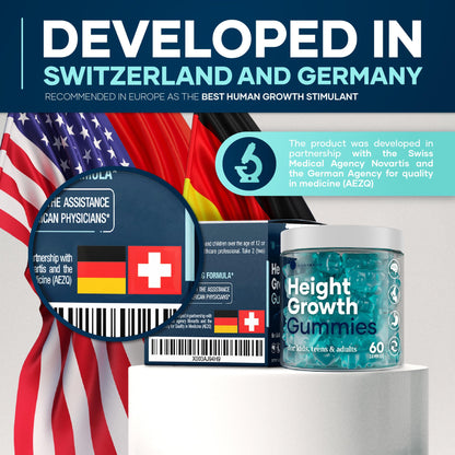 Height Growth Gummies – Multivitamin Growth Support for Adults & Kids