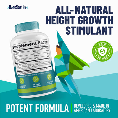 Height Growth Maximizer - Made in USA | Natural Height Booster & Bone Growth Pills