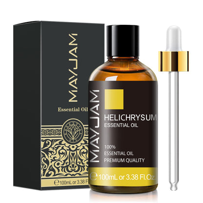 Helichrysum Essential Oil – MAYJAM, 100ml Glass Dropper for Diffusers