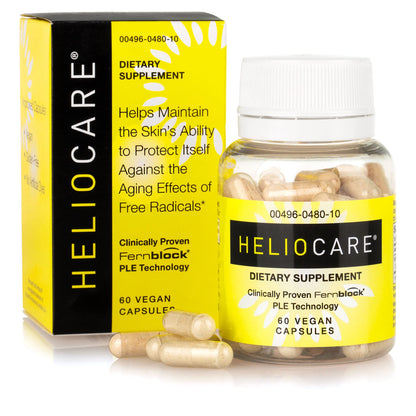 Heliocare Skin Care Dietary Supplement - 240mg Polypodium Leucotomos (PLE) with Fernblock – 60 Veggie Capsules