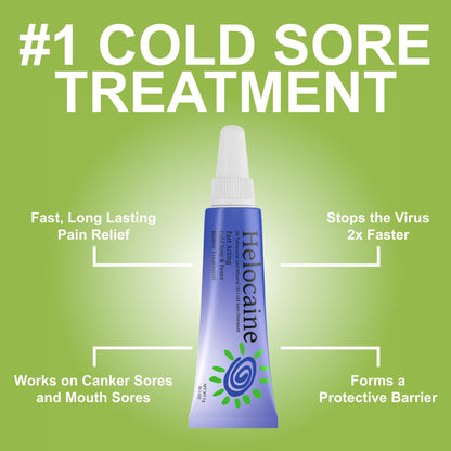 Helocaine Fast-Acting Cold Sore & Mouth Pain Relief Ointment — 3g Tube