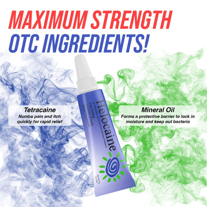 Helocaine Fast-Acting Cold Sore & Mouth Pain Relief Ointment — 3g Tube