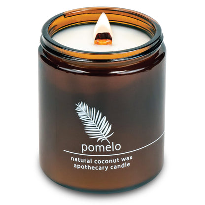 Hemlock Park Crackling Wood Wick Candle – Coconut Wax, Pomelo Citrus (8 oz)