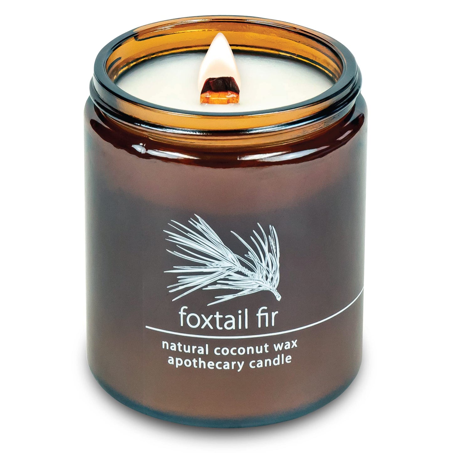 Hemlock Park Crackling Wood Wick Candle – 8 oz Foxtail Fir | Natural Coconut Wax