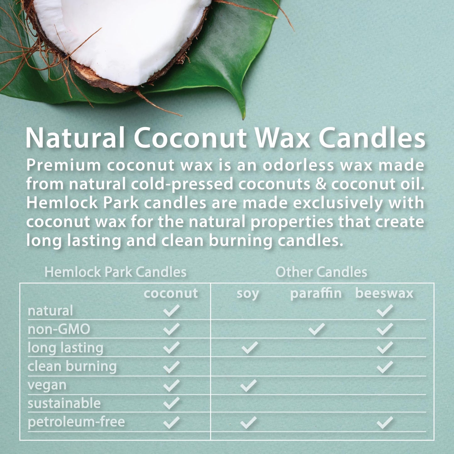 Hemlock Park Palo Santo Crackling Wood Wick Candle – Handcrafted with Natural Coconut Wax (Large 16 oz)