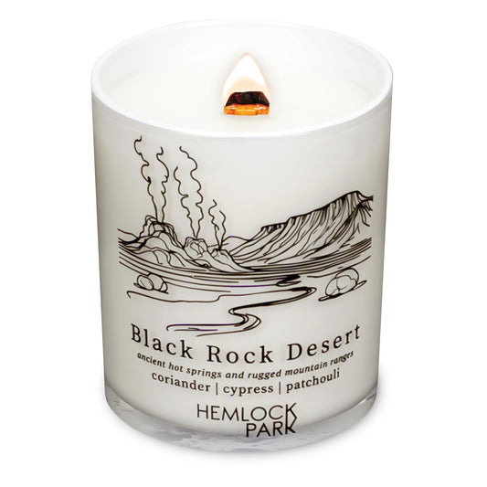 Hemlock Park Travel Inspired Passport Crackling Wood Wick Candle – 7.2 oz Coconut Wax