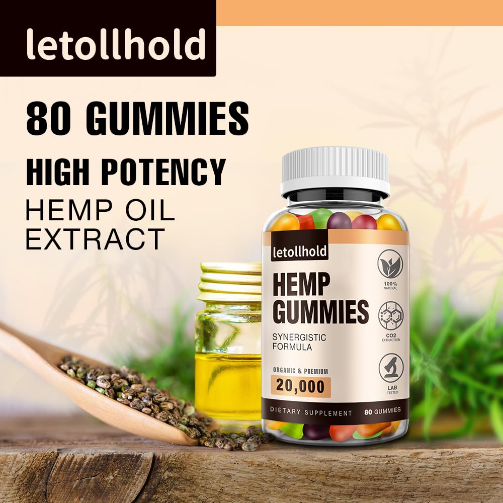 Hemp Gummies Edibles – Advanced Extra Strength Hemp Oil (Low Sugar, 5 Packs)