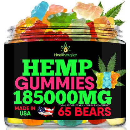 Hemp Gummies Bears Relax - Premium Hemp Oil Gummies | Made in USA | Sleep & Joint Support