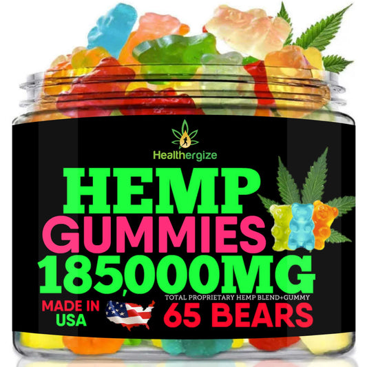 Hemp Gummies Bears Relax - Premium Hemp Oil Gummies | Made in USA | Sleep & Joint Support