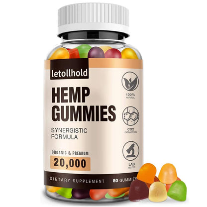 Letollhold Hemp Gummies – Sleep, Pain & Anxiety (1 Pack) | High Potency, Low Sugar
