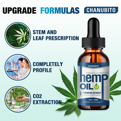 (2 Pack) Hemp Oil Organic High Potency - Mood Support, 1,000,000 Max Strength | Vegan, Non-GMO