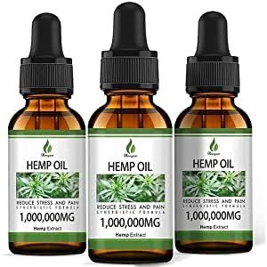 (3-Pack) Hemp Oil Drops High Potency – Sleep, Pain & Anxiety Relief