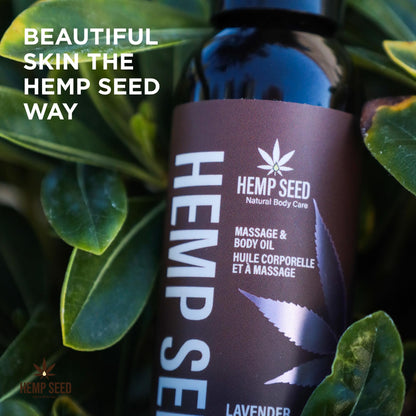 Hemp Seed Massage & Body Oil, Lavender – 8 oz | Vegan & Cruelty-Free