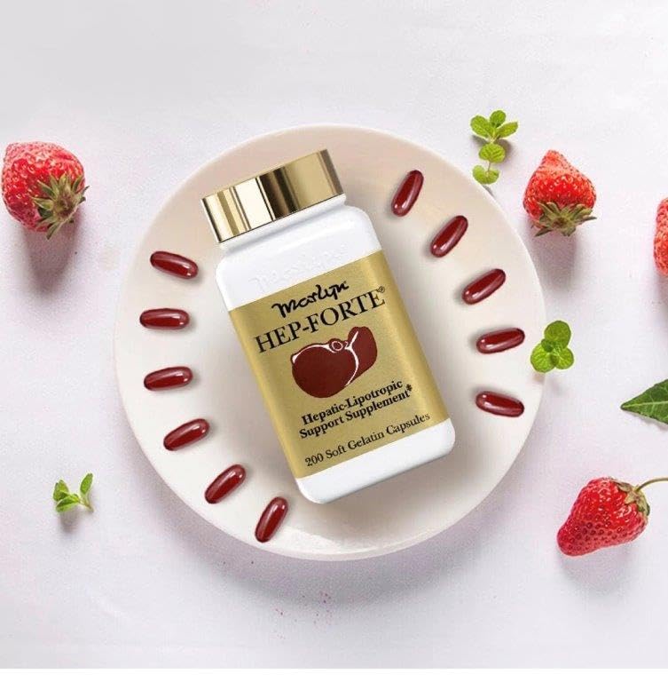 Marlyn HEP-FORTE: Liver Health Support Supplement with Beef Liver, Amino Acids, Antioxidants & Vitamins | 500 Softgels
