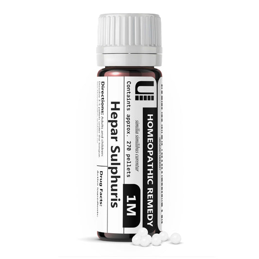 Hepar Sulphuris Calcareum 1M Homeopathic Remedy, 270 Pellets