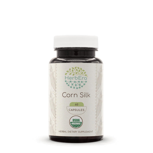 HerbEra Corn Silk USDA Organic 60 Capsules | Organic Herbal Supplement