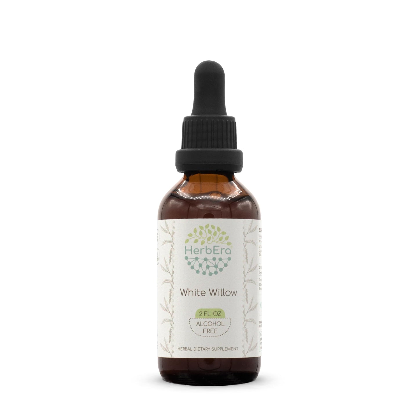 HerbEra White Willow B60 Alcohol-Free Herbal Extract Tincture – 2 fl oz