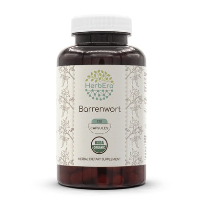 HerbEra Barrenwort USDA Organic 120 Capsules – Epimedium grandiflorum