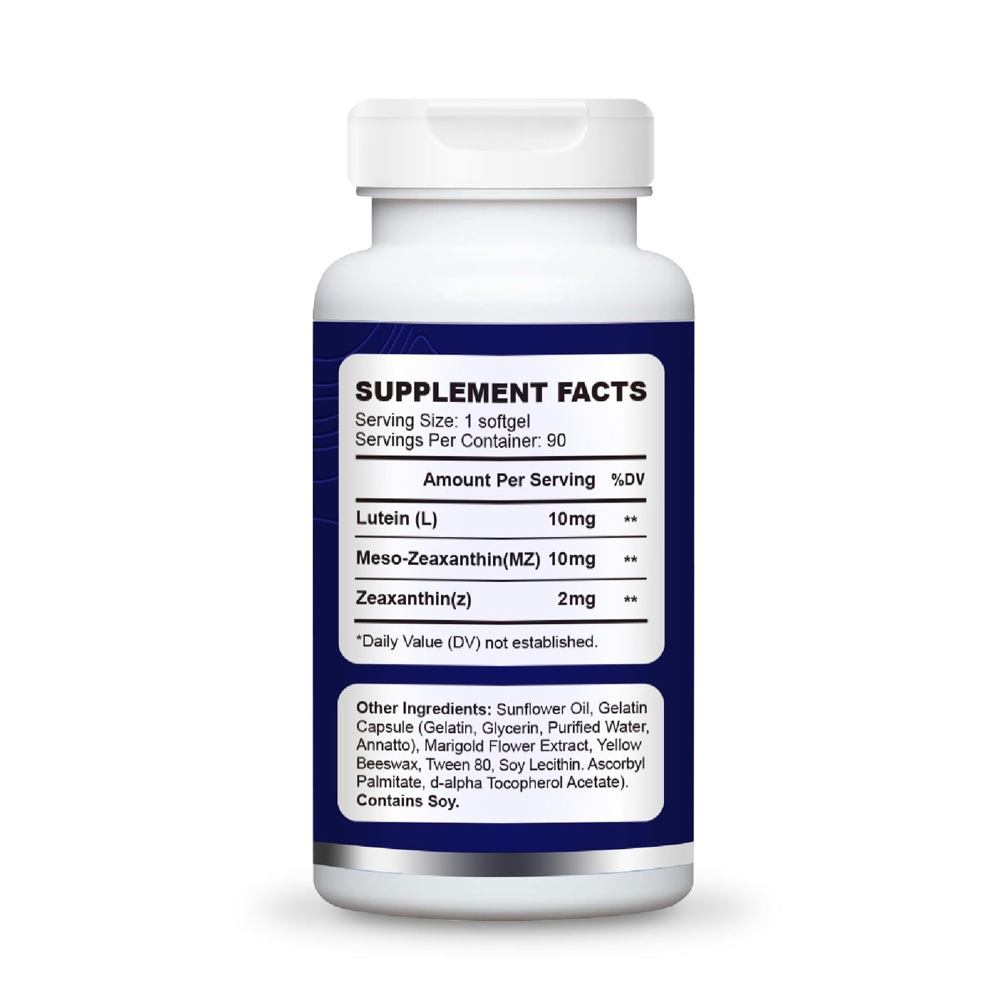 Herbal Bee Eye Supplement - Lutein 10mg, Meso-Zeaxanthin 10mg, Zeaxanthin 2mg | 90 Softgels