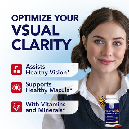 Herbal Bee Eye Supplement - Lutein 10mg, Meso-Zeaxanthin 10mg, Zeaxanthin 2mg | 90 Softgels