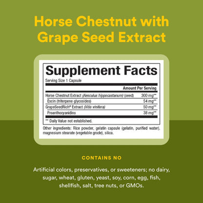 HerbalFactors by Natural Factors - Horse Chestnut & GrapeSeedRich, 60 caps