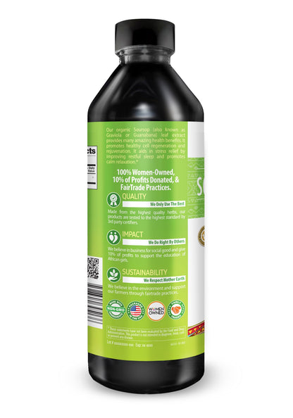 Herbal Goodness Soursop Liquid Drops 12 oz – 15:1 Organic Guanabana Extract for Gut & Immune Support