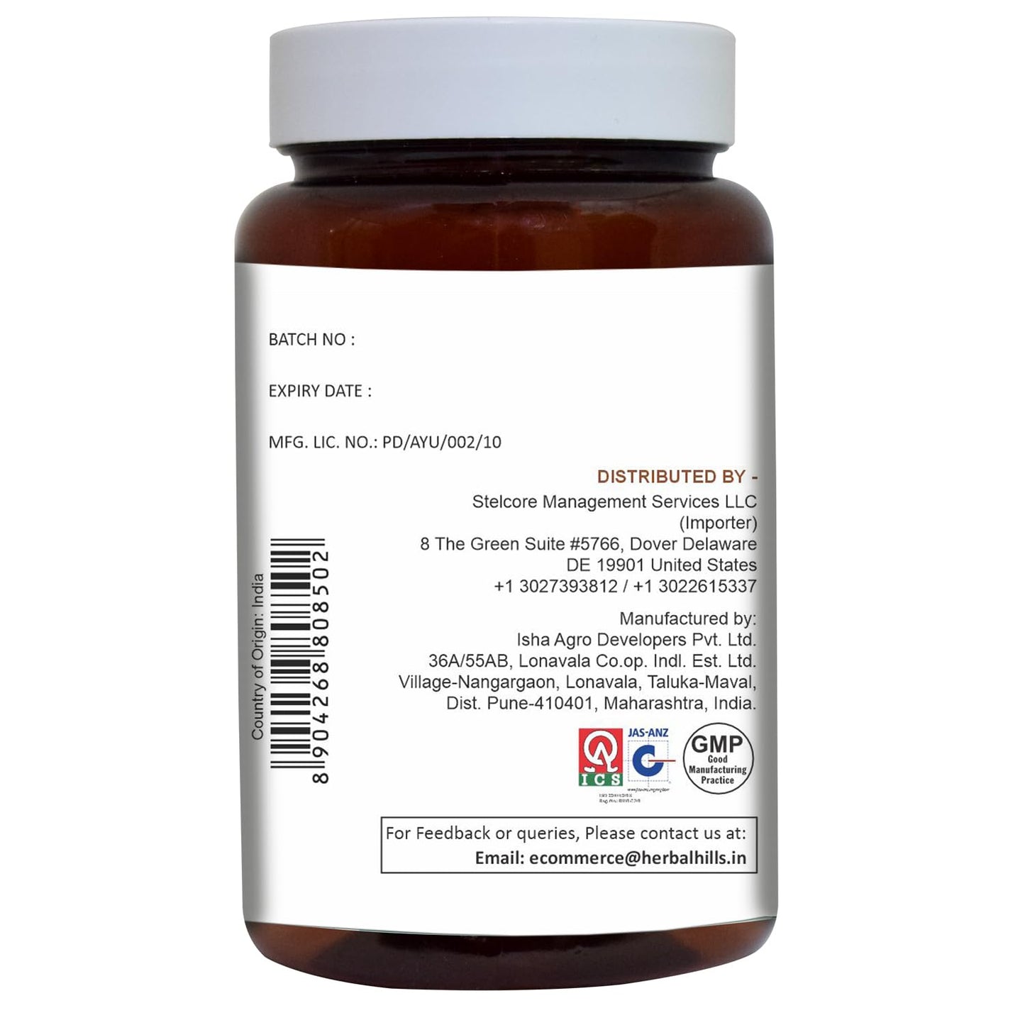 HERBAL HILLS Arjuna Capsules – Terminalia Arjuna 120 Count (500 mg) Standardized Extract