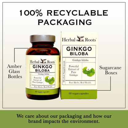 Herbal Roots Organic Ginkgo Biloba – 60 Vegan Capsules