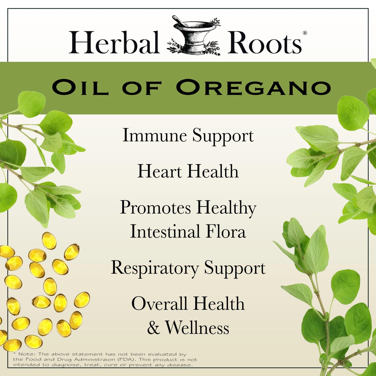 Herbal Roots Oil of Oregano Softgels - Extra Strength 150mg (90 Count)
