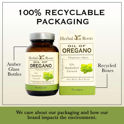 Herbal Roots Oil of Oregano Softgels - Extra Strength 150mg (90 Count)