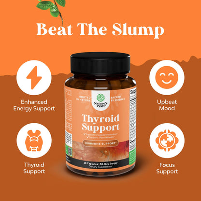 Herbal Thyroid Support Complex - Kelp Iodine, L-Tyrosine & Ashwagandha (60 Capsules)
