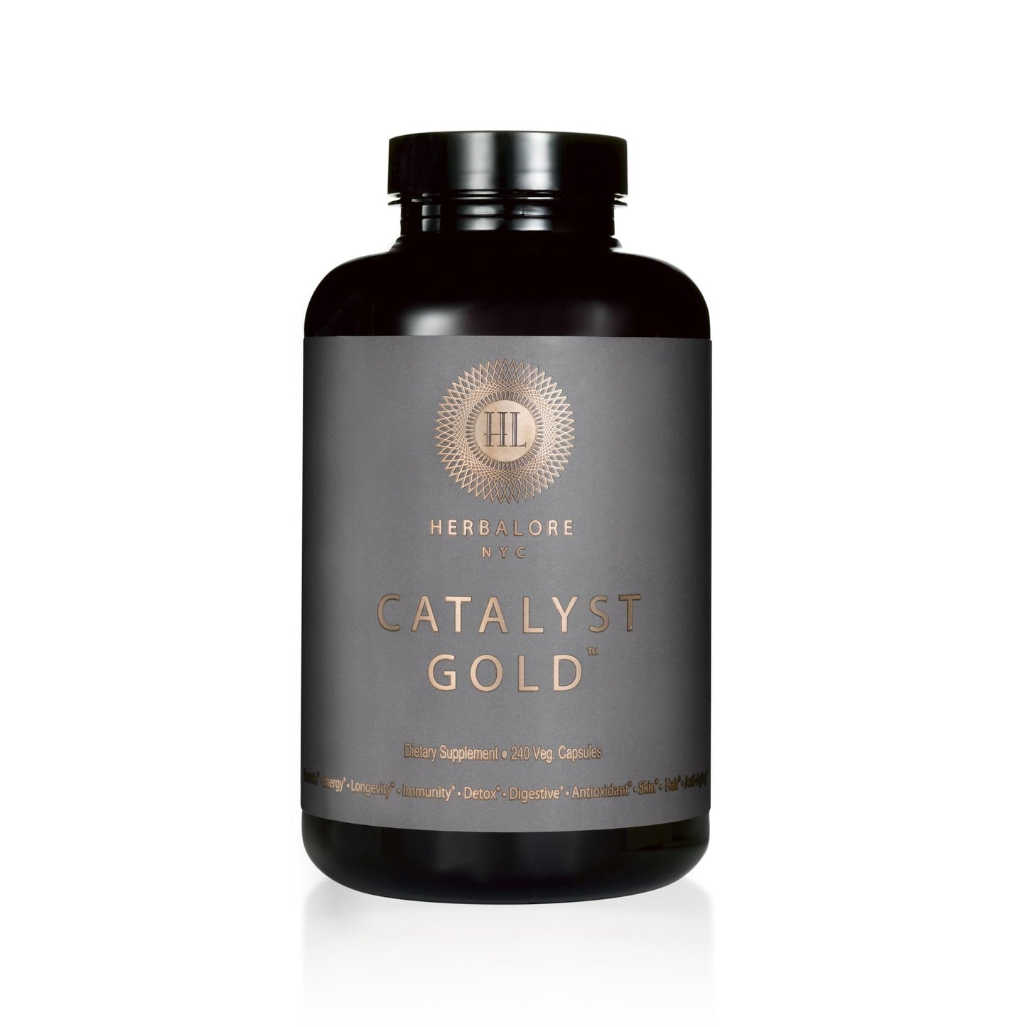 Herbalore Catalyst Gold – Natural Superfood for Immunity, Digestion, Hair & Skin (240 Capsules)