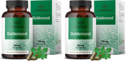 Goldenseal Root Capsules 700mg - Immune & Respiratory Support | Vegan, Non-GMO (Pack of 2)