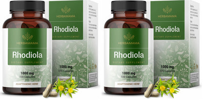 HERBAMAMA Rhodiola Rosea 1000mg – Relaxation, Focus & Brain Support